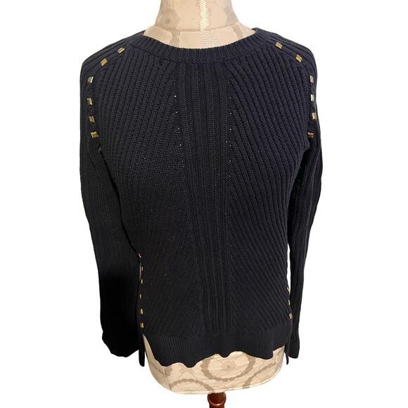 Michael Kors Long Sleeve Studded Crewneck Sweater Medium - Picture 1 of 7